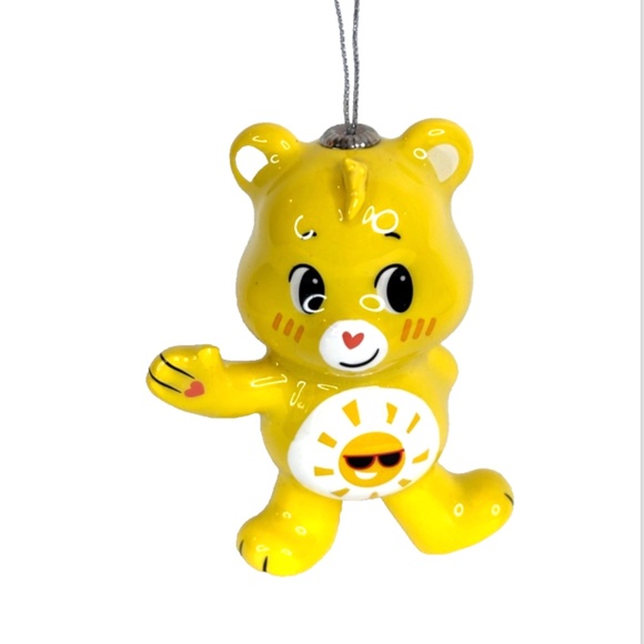 Care Bears Funshine Bear Christmas Ornament Yellow Ceramic Xmas Gift Whimsy Fun - Picture 1 of 6